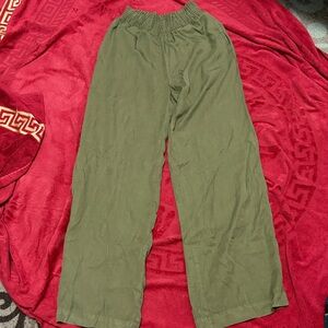 Love Tree Women's Olive Green Trousers